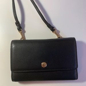 Coach black wallet crossbody